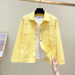 Women's Jackets Vintage Short Denim Coat Female Spring Autumn Korean Fashion Long Sleeve Jeans Jacket Women Loose Cowboy Outerwear Tide B320