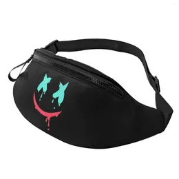 Backpack Doodle Face Fanny Pack Men Women Bags Polyester Waist Bag Casual Unisex Outdoor Anti Wrinkle Waterproof