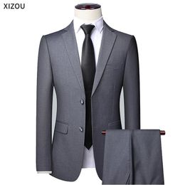 Men Suits For Wedding 2 Pieces 3 Sets Blazers Elegant Formal Jackets Vest Pants Coats Full Classic Costume High Quality 240508