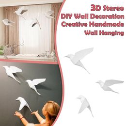 Wall Stickers 3 Birds Model-3d Stereo Diy Decoration Handmade Creative Hanging Home Accessories For Bedroom Kids