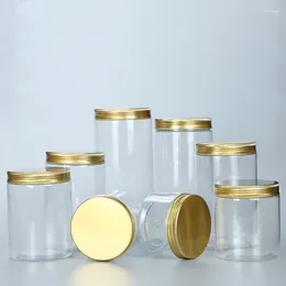 Storage Bottles Aluminum Covered Plastic Bottle Empty Sealed Container Coffee Airtight Containers For Food Packaging Jar Clear