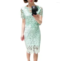 Work Dresses Arrival 2024 Summer Fashion Elegant Women Crop Top And Skirt Set Ladies Two Piece Lace