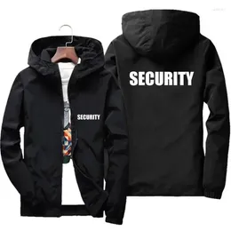 Men's Jackets Boys And Girls SWAT Security Windbreaker Parka Clothes Spring Autumn Zipper Jacket Father Son Male Plus Size Coat