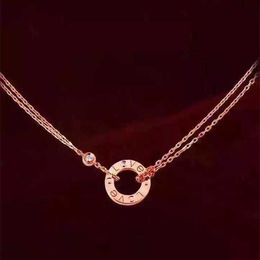 Cart Necklace Classic Charm Design Ring Diamond Circle with Double Rose Gold Jewellery with Original Logo Box