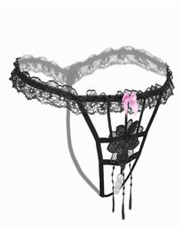 Women Lace Thongs And G Strings Floral Underwear Sexy Pearls Tangas Women Sexy Panties Female Erotic Lingerie Bragas Sex Product F5992680