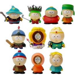Action Toy Figures 5Pcs/Set South Park Anime Figure The Stick of Truth Kenny McCormick Stan Marsh Cute Lovely Dolls American Band Ornaments T240521