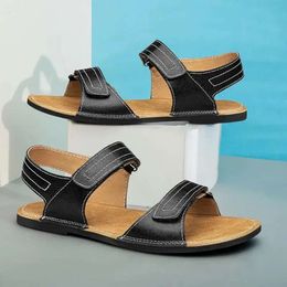 Shoes Mens Genuine Sandals Leather Summer Outdoor Comfy Men Lightweight Male Beach Breathable Man Sandaly Cool e6d