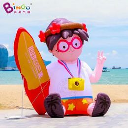 Summer Surfing Boy Inflatable Doll Air Model Scenic Area Activity Cartoon Doll Boy Inflatable Decoration