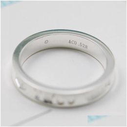 Wedding Rings Luxury Designer Double T Ring For Women Men 1837 Jewellery S925 Sterling Sier High Quality Fashion Trend Couple Anniversa Ot15N