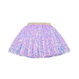 Skirts Girls Sequin Skirts Toddler Tutu Skirt Tulle Dance Skirts Girls Birthday Fashion Clothing Y240522