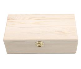 Wooden Storage Box Log Colour Pine Rectangular Flip Solid Wood Gift Box Handmade Craft Jewellery Case6355845