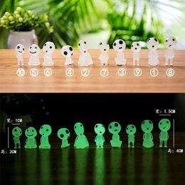 10pcs/lot cartoon luminous garden ornament anime decoration accessories can in the dark