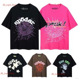 Spider Shirt T Shirts Poloshirt Shirt Womens T-Shirt Fashion Street Clothing Web Pattern Summer Sports Wear Designer Top 7123