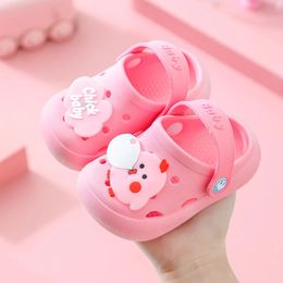 Style Slippers Kids Home Shoes Cartoon Little Girls Princess Outdoor Beach Sandals Indoor House Slippers Teenager Sandalias 240507