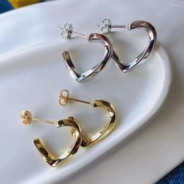 Stud Earrings 5 Pairs Copper Geometric Simple Gold Silver Color Women Fashion Jewelry