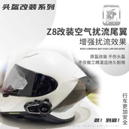 AA Designer Helmet SHOEI Full Helmets Applicable to Z8 full helmet tail spoiler fixed wind wing power button Zhaocai cat decoration modification