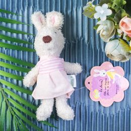 Plush Dolls 1PC 18cm Cute Rabbit Plush Keychain Toys Mini Bunny Bag Pendants Stuffed Animals Dressing Rabbits Bear Doll for Girls Gift H240521 NDBR