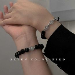 New Chinese style hand string mountain ghost spend money double bracelet light luxury advanced d240522