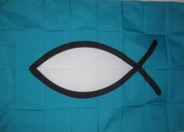 Christian Jesus Christ Fish Flag 3ft x 5ft Polyester Banner Flying 150 90cm Custom flag C29418091