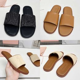 Designer Slippers Women Sandals Espadrille Flats Shoes Outdoor Beach Shoe Summer Solid Soft Sole Sandals With Box 571