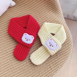 Dog Apparel Cute Bear Scarf For Small Puppies Dogs Red Cream Pet Knitted Collar S L Chihuahua Yorkshire Terriers Winter Neck Accessories