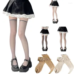 Women Socks Over The Knee High Cosplay Thigh Stockings Sheer Long Boot Transparent Drop