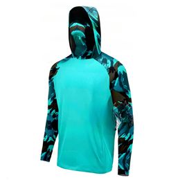 Fishing Clothing Mens Long Sleeve Mask Hooded Fishing Shirts Upf 50 Uv Protection Sweatshirt Breathable Fishing Apparel 240521