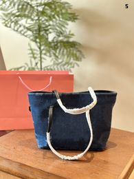 Medium Shopping Bag Denim Canvas Tote Bag Women Shopping Bags Designer Handbag Purse With Wallets Fashion Letter Internal Zipper Pocket High Quality Clutch Pouch