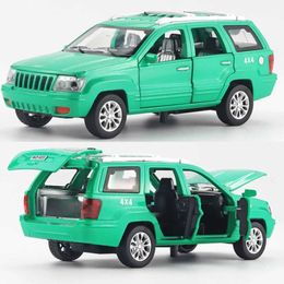 Diecast Model Cars 1 32 Grand Cherokee Classic Car Alloy Car Model Diecasts Metal Toy Off-road Vehicles Car Model Simulation Sound Light Kids Gifts