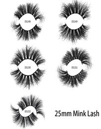 50 pairs Mink Eyelashes 25mm Lashes Fluffy 3d Mink Lashes Makeup Dramatic Long Natural Eyelashes Whole Eyelash Extension Maqui8517856