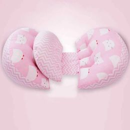 Maternity Pillows Cute Print Pattern Pregnant Womens Belly Support U-shaped Waist Pillow Pregnancy Side Sleeping Artifact Adjustable Distance Y240522