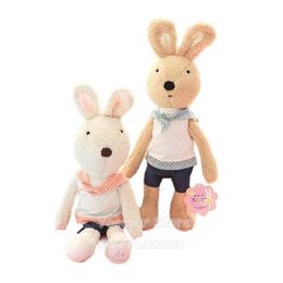 Plush Dolls 1PC Kawaii Rabbit Plush Dolls Soft Suit Skirt Dress Bunny Rabbits Stuffed Animals Toys for Girls Halloween Gifts H240521 HMGU