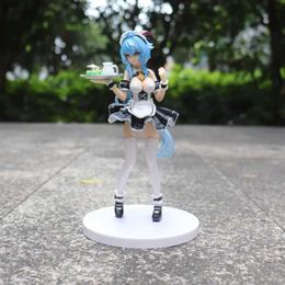 Action Toy Figures Genshin Impact Ganyu Maid Anime Action Figure Toys 18CM T240521
