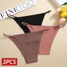 Women's Panties Women Seamless Sexy Low Rise Briefs For Female Mluti Colours Breathable Lingerie Ice Silk No Trace Underwear Soft S-XL