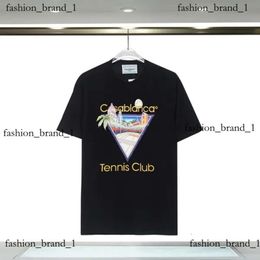 Tennis Club Casablancas Shirt T Shirt Mens Designer Casablancas T Shirt Shirt Casual Tees Kleidung Street Size Summer T Shirt White Black Blue Clothing 5402