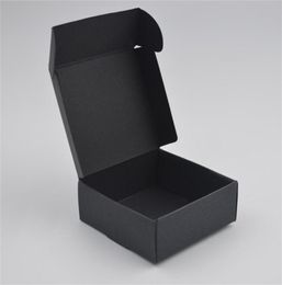 50pcs Black Craft Kraft Paper Box black Packaging Wedding Party Small Gift Candy Jewellery Package es For Handmade Soap box 2108059467165