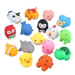Bath Toys One baby bath toy childrens water spray tool swimming pool toy childrens water spray animal Coloured rubber baby toy d240522