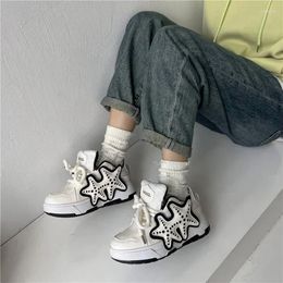 Casual Shoes Fashion Letter Women's Unisex American Hip Hop Sports Skateboarding Lace Up 2024