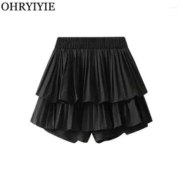 Skirts Black Tiered Mini Skirt Women 2024 Summer Short Female Korean High Waist A-Line White Cake Tutu