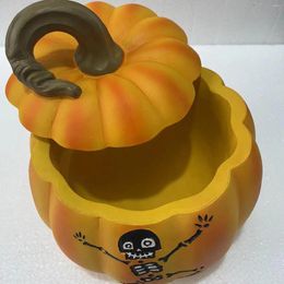 Storage Bottles Halloween Candy Jar Container Tableware Pumpkin Lid Canister Cookie For Kitchen Home Office Decoration