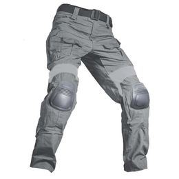 Tactical Pants Pockets Camo Military Army Men Work Pant Pads Combat Paintball Airsoft Hunting Clothes Army Ripstop Men Clothing 240521