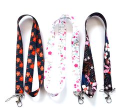 Dhgate Beautiful Flowers heart pill Lanyard For Keys Chain ID Credit Card Cover Pass Charm Neck Straps Badge Holder Fashion Accessories Gifts