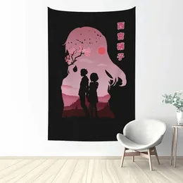 Tapestries Anime A Silent Voice Tapestry 3d Printed Wall Hanging Poster Durable For Bedroom Living Room Home