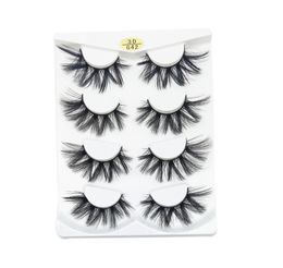 New 4 Pairs Silk Protein False Eyelashes Fake 3d Mink Eyelashes Makeup Eyelash Extension Mink Lashes Maquiagem1471738