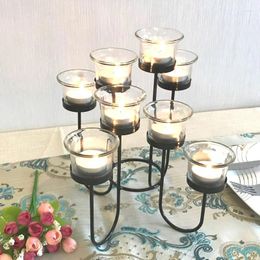 Candle Holders Creative Europe Iron Art Tall Christmas Metal Luxury Candelabra Ornaments Candelabros Wedding Centrepieces BS50CH