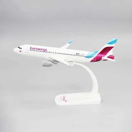 Aircraft Modle 1 200 Scale A320 Eurowings Airlines ABS Plastic Aeroplane Model Toys Aircraft Plane Model Toy Assembly Resin for Collection Y240522