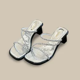 Casual Shoes Women's Open Toe Slingback Strappy Heels Rhinestone Sandals Wedding For Low Block Chunky