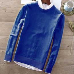 Men's Sweaters Cotton Knitting Sweater Pullover Casual O-neck Classic Style Comfortable Fit Male Oversize S-5XL