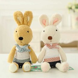 Plush Dolls 1pc Kawaii Dressing Rabbit Bunny Plush Dolls Soft Rabbits Stuffed Animals Kids Toy Big Hare Appease Toys for Girls Children Gift H240521 L34P