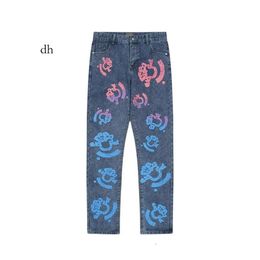 Designer denim teeers giacca con cappuccio jeans set felpa y2k blacesuit pantaloni stampato teaes pantaloncini in denim pantaloncini viola jeans hauku hip hop uomini da donna pantaloni 6b